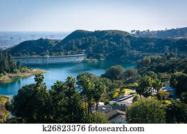 View of Hollywood Reservoir, in Los Angeles, California. View of Hollywood Reservoir, in Los Angeles, California.