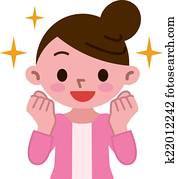 נשים, מלא, של, מוטיבציה