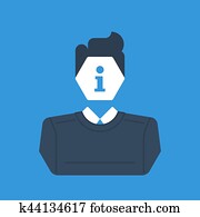 Consulting man flat icon, logo concept Consulting man flat icon, logo concept