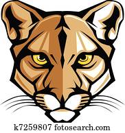Cougar Panther Mascot Head Vector G Cougar Panther Mascot Head Vector G
