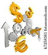 economy cogs currency up and down