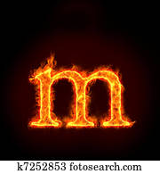 fire alphabets, small letter m fire alphabets, small letter m