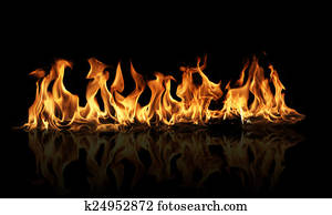 Fire flames on black background Fire flames on black background