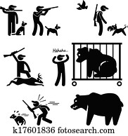 Hunter and Hunting Dog Hunter and Hunting Dog