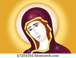 ベクトル 聖母マリア 像 シルエット クリップアート 切り張り イラスト 絵画 集 K Fotosearch