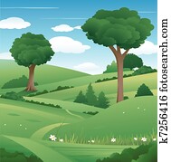 Nature landscape with tree Nature landscape with tree