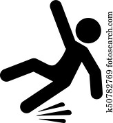 Slippery road vector pictogram Slippery road vector pictogram