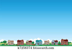 suburbio, plano de fondo