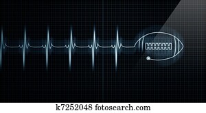 דופק לב, צפה, עם, כדורגל