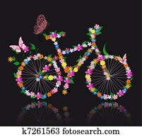 bike with flowers bike with flowers