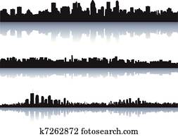 City silhouettes City silhouettes