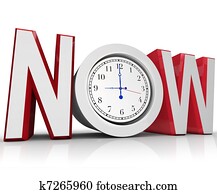 Now Clock Measuring Time for Urgency or Emergency Now Clock Measuring Time for Urgency or Emergency