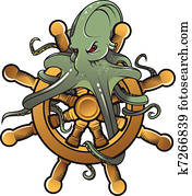 Octopus on steering wheel Octopus on steering wheel