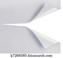 sliced white paper