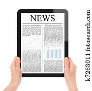 čitateľský, správa, prostredníctvom, tablet pc