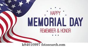 אזכרה, day., וקטור, דגל, עם, אמריקאי, flag., זכור, &, honor., ארהב, פטריוטי, דוגמה