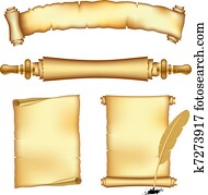 Banners and scroll papers Banners and scroll papers