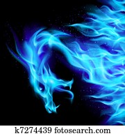 Blue fire Dragon Blue fire Dragon