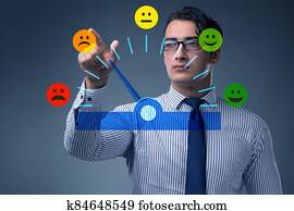 Concept of customer satisfaction with meter Concept of customer satisfaction with meter