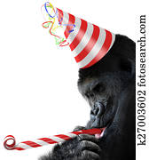 Gorilla party animal with a hat Gorilla party animal with a hat
