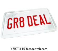 Gr8 Deal License Plate Great Price on a Used or New Car Gr8 Deal License Plate Great Price on a Used or New Car