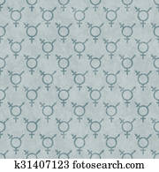 Green Transgender Symbol Tile Pattern Repeat Background