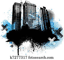 Grunge city design Grunge city design