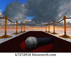Red Carpet and Microphone Red Carpet and Microphone