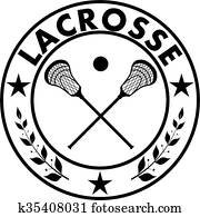 Sign lacrosse in a circle Sign lacrosse in a circle