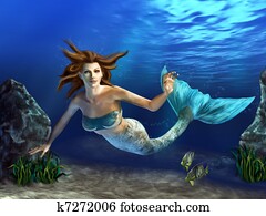Swimming Mermaid Swimming Mermaid