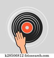 Vinyl Record Hand Scratch Vinyl Record Hand Scratch