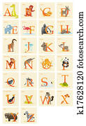 Animal alphabet set Animal alphabet set