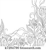 Flowers tulips, background Flowers tulips, background
