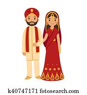 indische, hochzeitspaar indische, hochzeitspaar