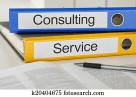 mappar, med, den, etikett, konsultera, och, service