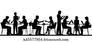 Restaurant silhouette Restaurant silhouette