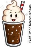Root Beer Float Cartoon Character Mascot Root Beer Float Cartoon Character Mascot