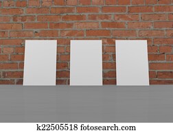 Three white poster