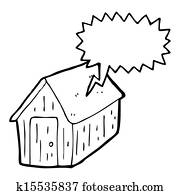 Stock Illustration of cabin in the woods szo0465 - Search Clipart