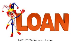 Clown with Loan sign