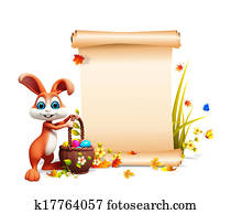 Easter bunny with sign Easter bunny with sign