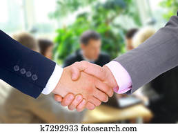 handshake isolated in office