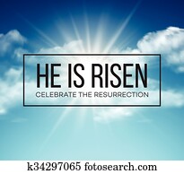 He is risen. Easter background. Vector illustration He is risen. Easter background. Vector illustration
