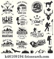 Hiking club badge. Hiking club badge.