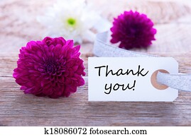 Label with Thank You