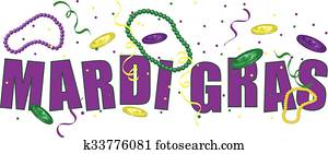 Mardi Gras text Mardi Gras text