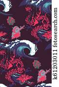 pattern of asian dragon pattern of asian dragon