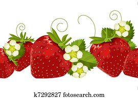 Seamless border with berries Seamless border with berries