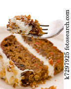 אגוז, עוגה של גזר, ב, a, מזלג