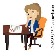 悲しい 学生 見る テスト ペーパー で ひどく Mark クリップアート K Fotosearch